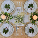 Load image into Gallery viewer, green velvet napkin bow christmas tablescape
