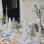 Load image into Gallery viewer, Silvery White Candlesticks Christmas Tablescape
