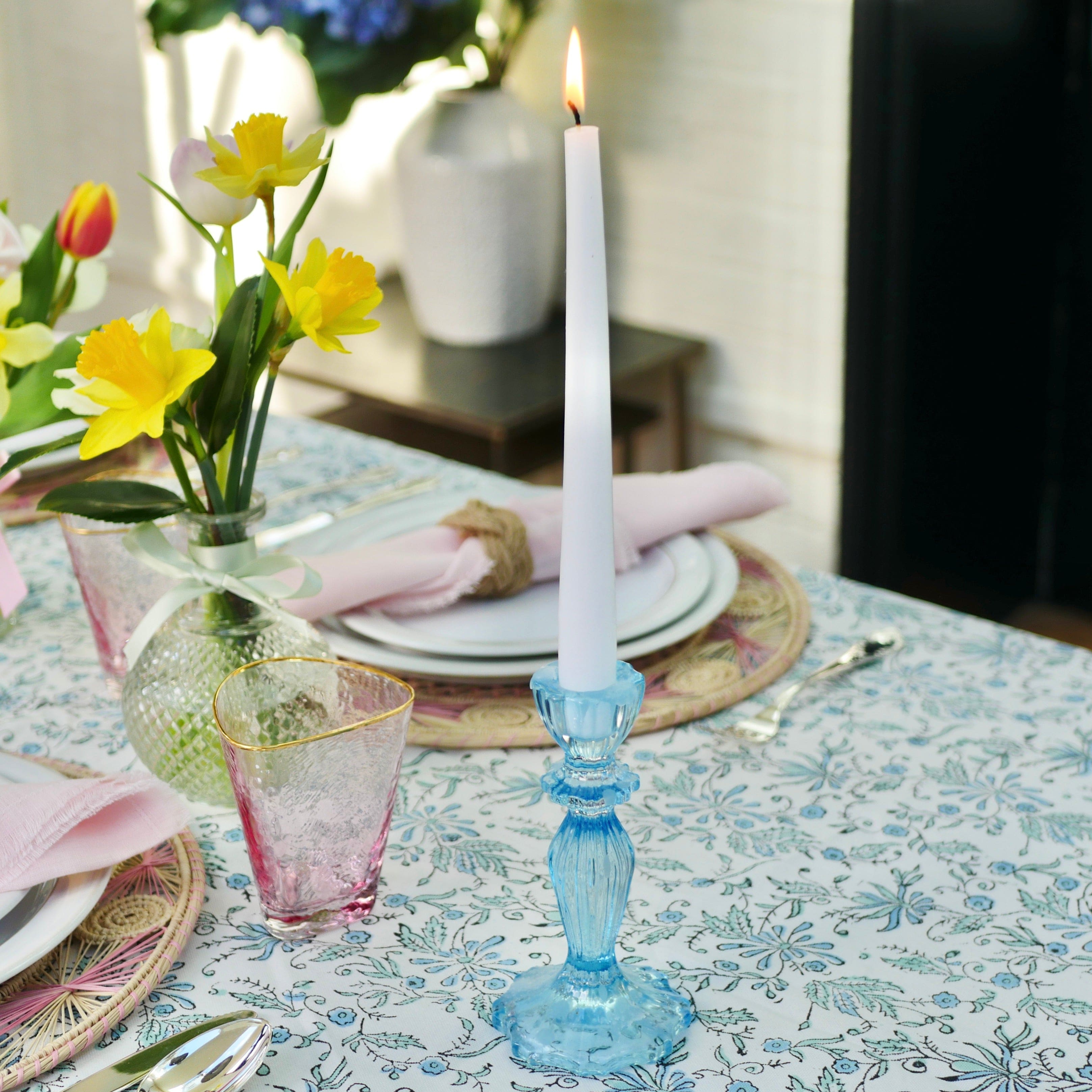 blue candlestick