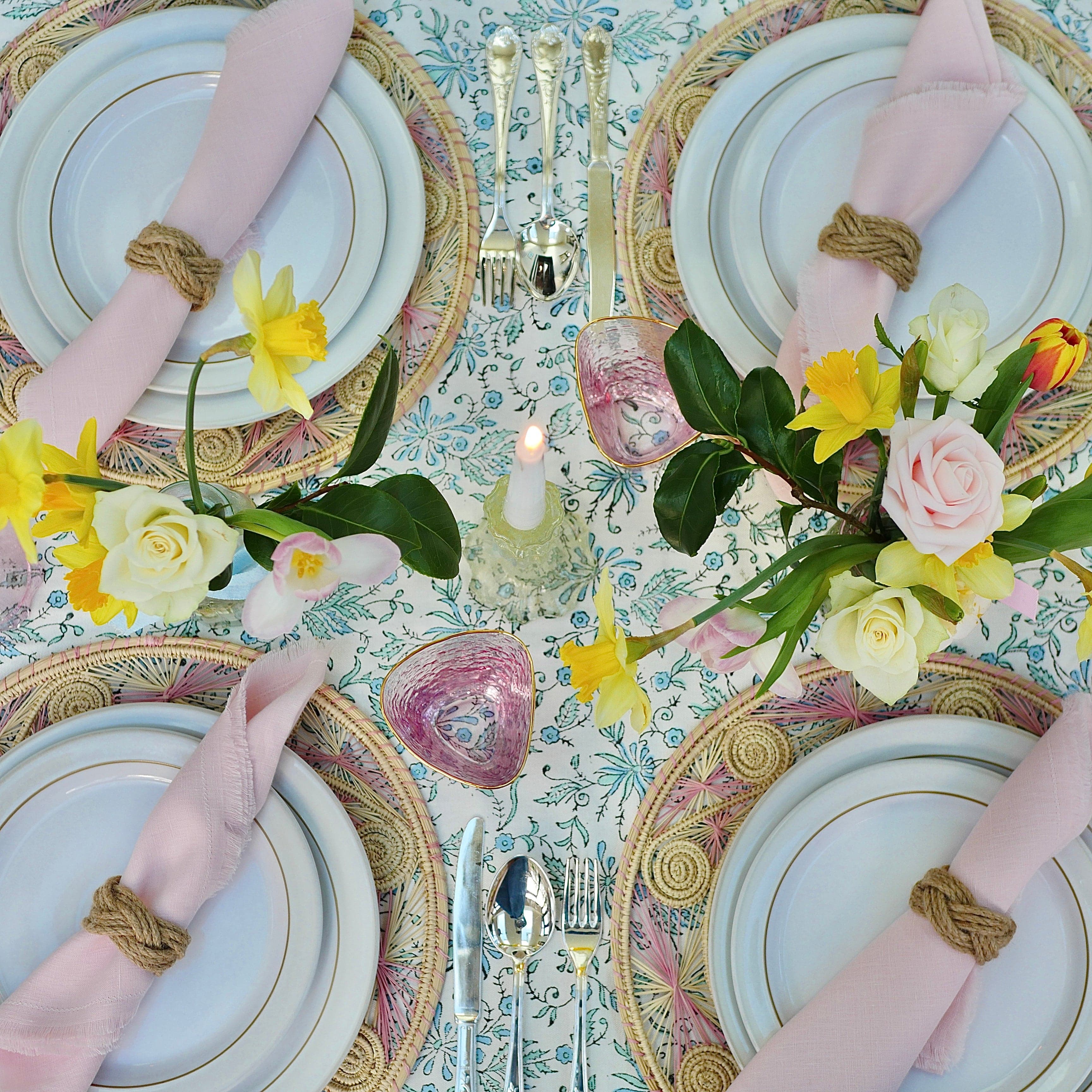 rope napkin rings spring table